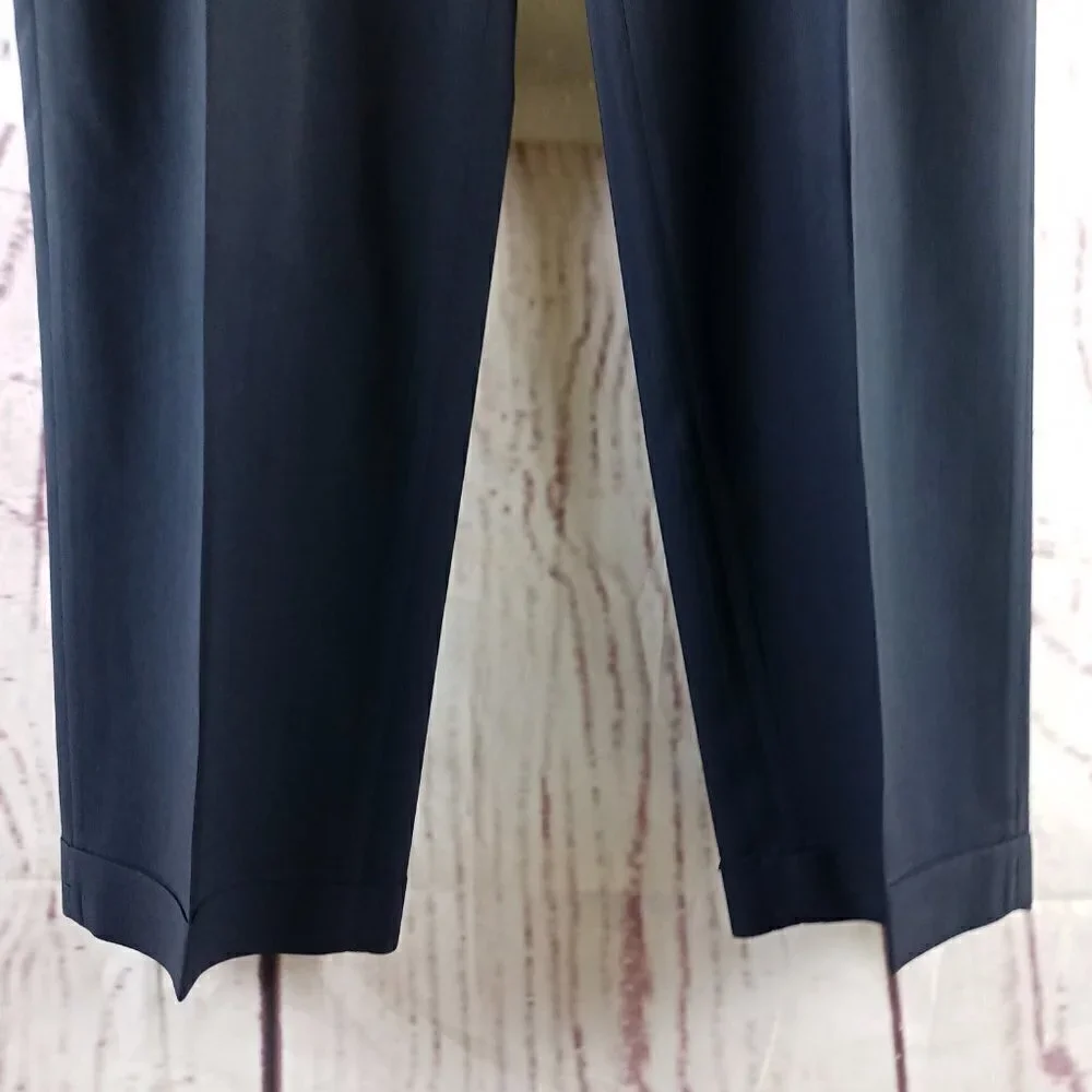 Joseph Abboud 40S Wool 3 Button Blue Birdseye 2pc Suit 32x28 Pleated